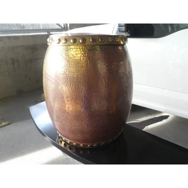 1970s Vintage Brass Garden Seat For Sale - Image 4 of 8