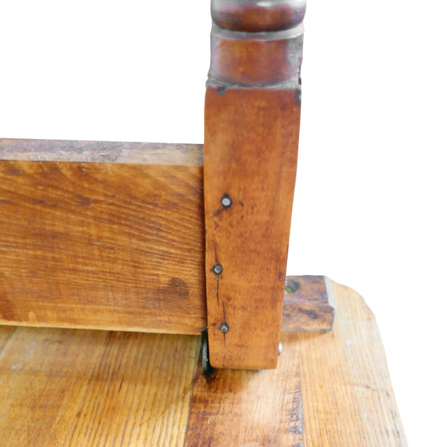 19th Century Folding Sewing Table With Yardstick Top For Sale - Image 9 of 10