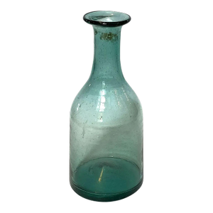Early American Mid-Atlantic Glass Aquamarine Utility Bottle