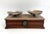 Late 19th C Apothecary Balance Scale Oak and Marble For Sale - Image 4 of 12