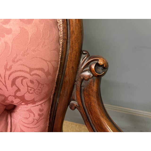 Victorian Walnut Nursing Chairs, 1875, Set of 2 For Sale - Image 3 of 18