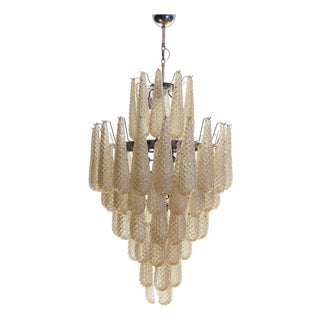 Large Murano Chandelier in Amber Color, 2000s For Sale