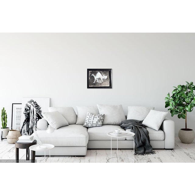 Martha Holden Framed "Kitty" Contemporary Abstract Ink Drawing For Sale In Los Angeles - Image 6 of 6