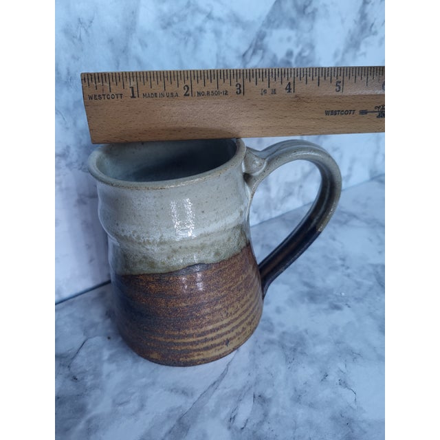Coffee 1990s Studio Art Handmade Pottery Coffee Tea Mug Cup For Sale - Image 8 of 10