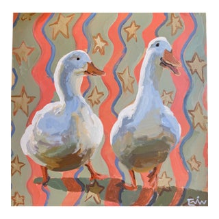 "Silly Gooses" Original Painting by Erin Tapp For Sale