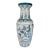 Mid 20th Century Peacock Floral Chinoiserie Floor Vase For Sale