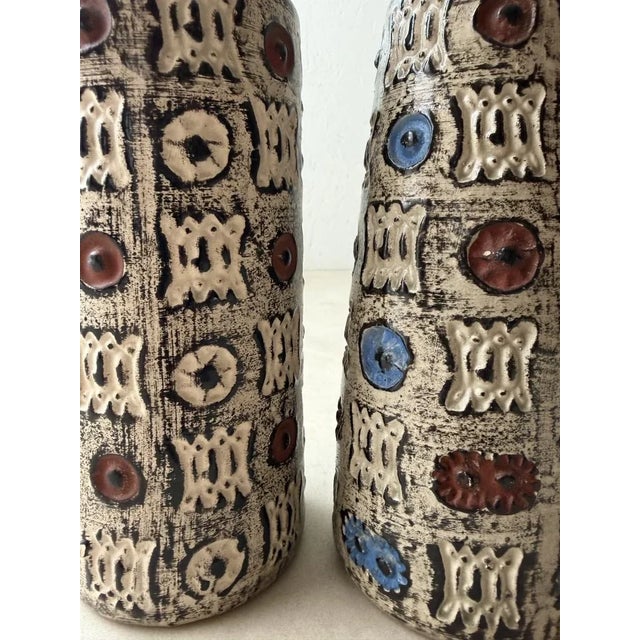 Mid-Century 615/25 and 617/28 Vases from Spara Schamotte Keramik, Set of 2 For Sale - Image 4 of 9