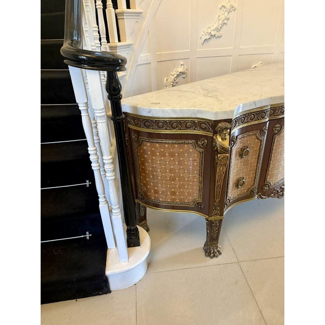 Antique French Ormolu-Mounted Marble Top Sideboard, 1900s For Sale - Image 6 of 18