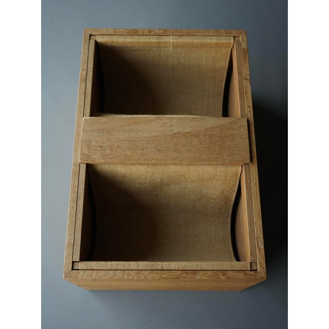 Brown Vintage Magazine Holder in Oak, 1970s For Sale - Image 8 of 11
