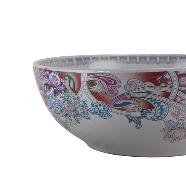 Modern Pasargad DC Modern White Motif Sink Bowl For Sale - Image 3 of 6