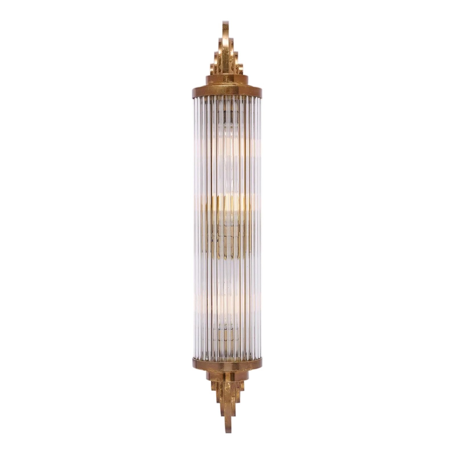 Single Art Deco Period French Glass Sconce | Chairish