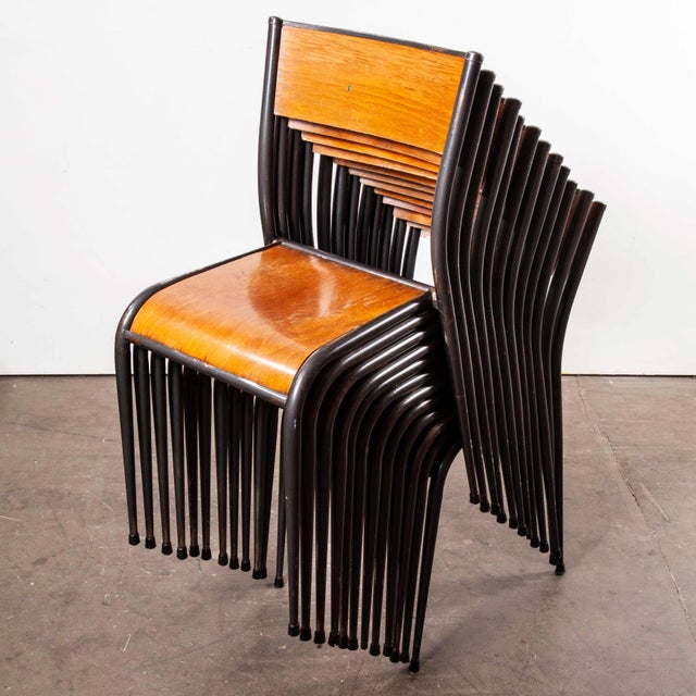 French Dining Chair with Grey Tapered Leg from Mullca, 1950s For Sale - Image 6 of 18