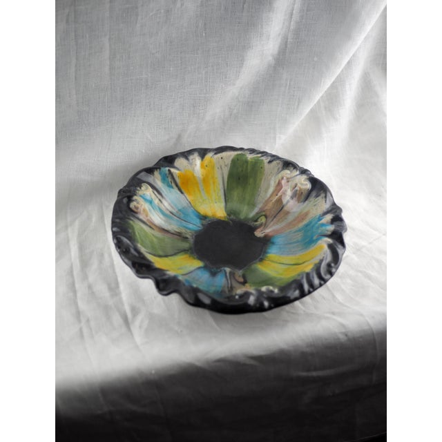 1970s German Fat Lava Fruit Bowl With Baroque Shape and Pastel Colours, West Germany For Sale - Image 6 of 11