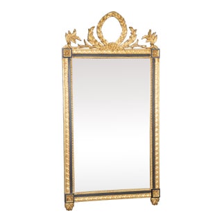 Spectacular Carved Giltwood Italian Made French Louis XV Wall Mirror For Sale