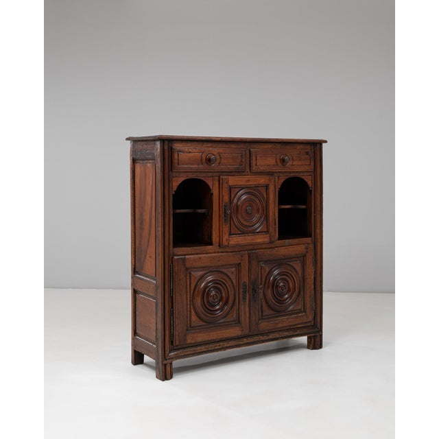 Wood 19th Century French Neo-Basque Wooden Buffet in Original Patina For Sale - Image 7 of 18