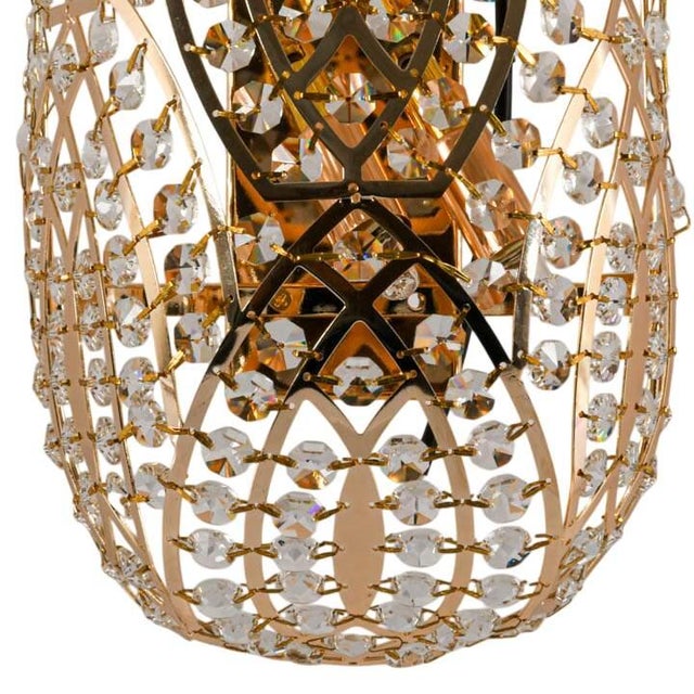 Metal VGnewtrend Steel & Crystal Arabesque Wall Sconce | Italian Luxury Designer Lighting For Sale - Image 7 of 8