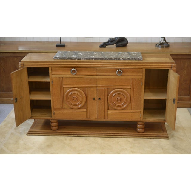 Oak Buffet in the style of Charles Dudouyt, 1930s For Sale - Image 10 of 14