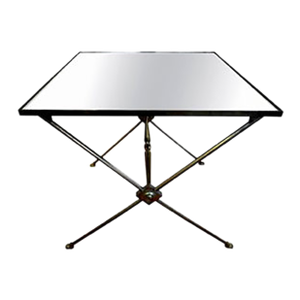 1940's French Maison Jansen Style Neoclassical Brass Side Table