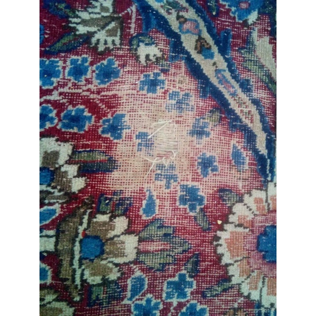 1900 - 1909 Antique Lavar Kerman Rug-9' X 11'10" For Sale - Image 5 of 9