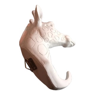 Anthropologie Ceramic Giraffe Head Wall Hook For Sale