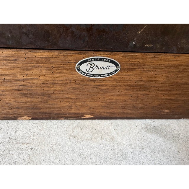 Brandt Embassy Collection Faux Bamboo Console Cabinet With Hand-Painted Bamboo Motifs For Sale - Image 11 of 12