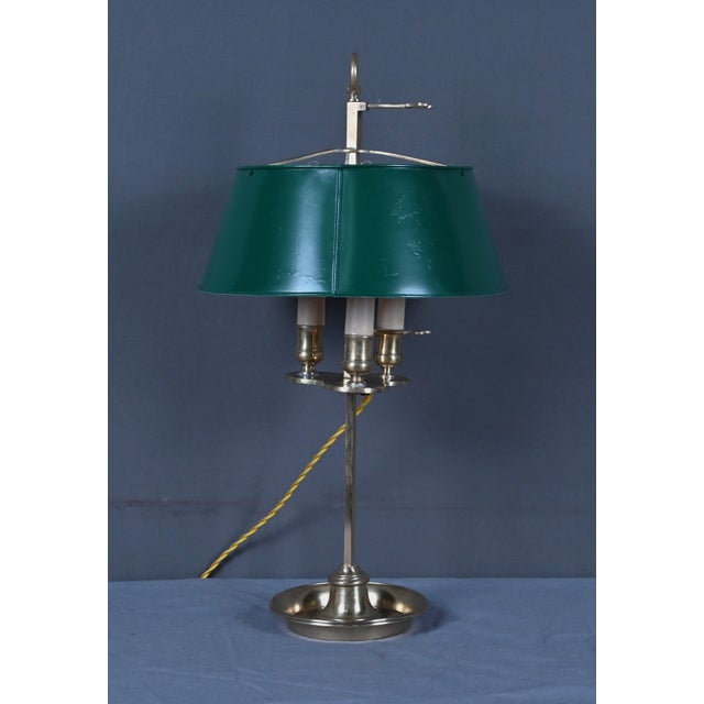 Empire Style Brass Bouillotte Lamp, Late 19th Century For Sale - Image 6 of 17