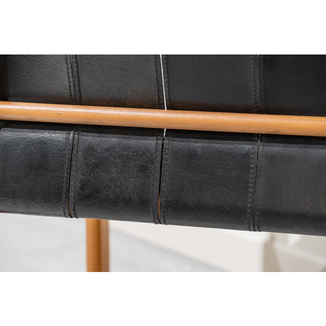 Armchair in Walnut and Leather by Gianfranco Frattini for Bernini, Italy, 1981 For Sale - Image 9 of 10