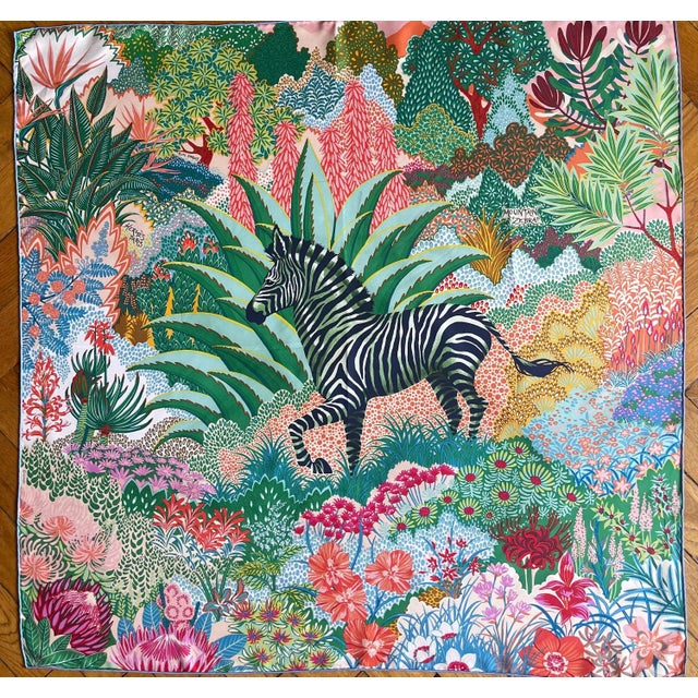 Hermes Mountain Zebra Silk Scarf Design By Alice Shirley