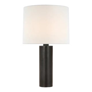 Paloma Contreras for Visual Comfort Signature Sylvie Medium Table Lamp in Bronze with Linen Shade For Sale