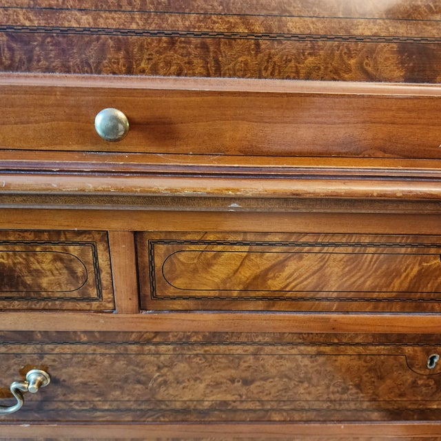 Antique Georgian Burlwood Rolltop Desk For Sale - Image 13 of 18