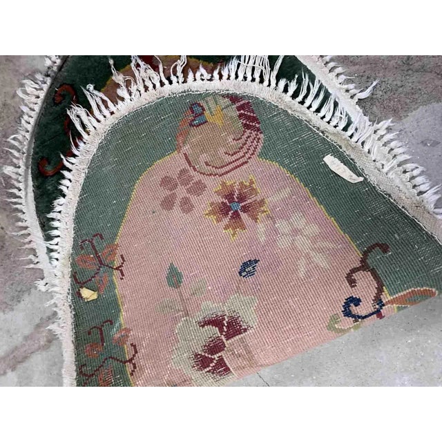 Art Deco 1920s Handmade Antique Art Deco Chinese Rug 2.1' X 3.10' For Sale - Image 3 of 7