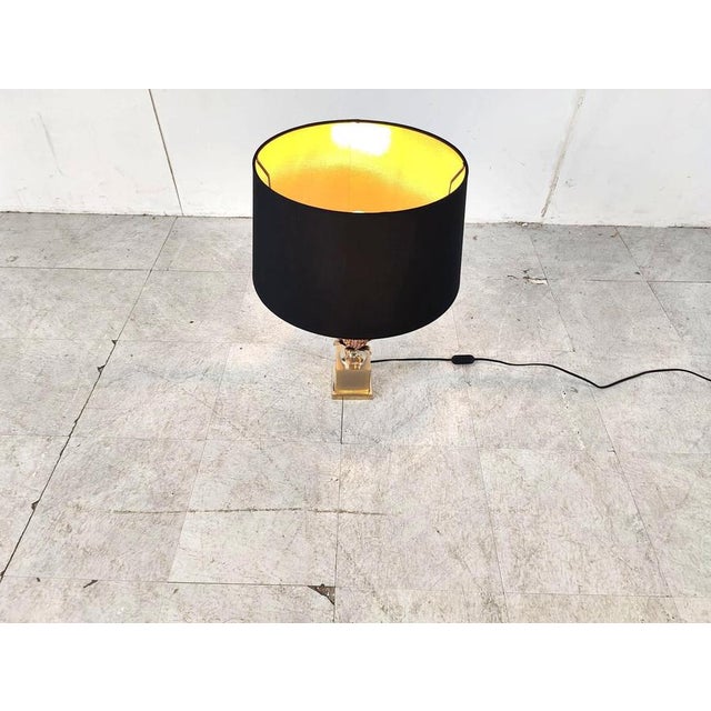 Metal Vintage French Corn Table Lamp, 1970s For Sale - Image 7 of 10