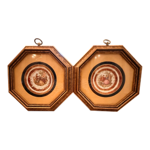 Limoges Fragonard Octagonal Framed Plates