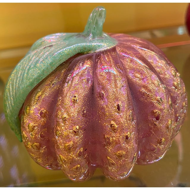 Glass Murano Glass Pumpkin Circa 1960s For Sale - Image 7 of 12