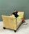 Green Vintage Striped Kelly Wearstler Velvet Chaise Lounge For Sale - Image 8 of 12