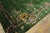 1920s Green Floral Modern Antique Chinese Art Deco Rug 9' X 11' 6" Handknotted Wool Carpet For Sale - Image 4 of 6