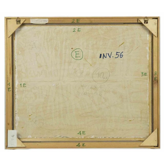 Colorful touch is an original contemporary artwork realized by Leo Guida in1970s Mixed colored tempera painting on plywood...