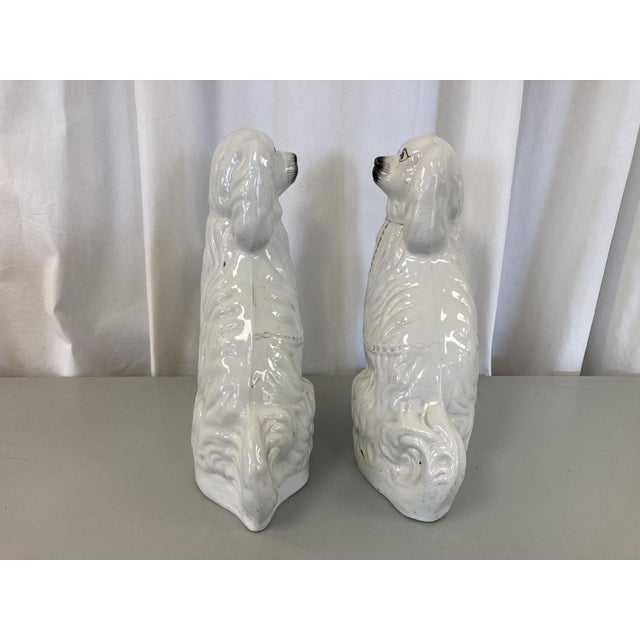 Late 19th Century Pair of Well Loved Staffordshire Terriers For Sale - Image 5 of 6