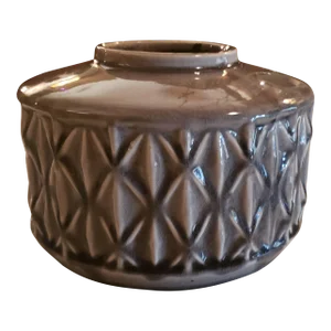 1970's Short Two Tone Vase With Ridges