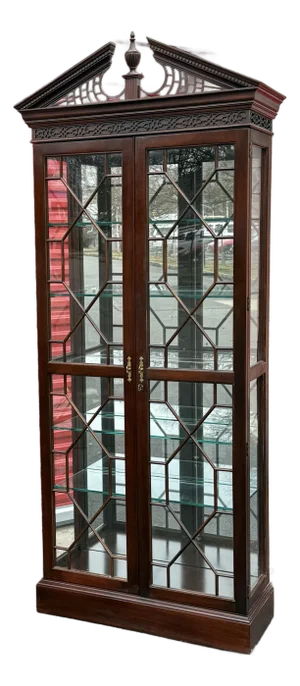 Stickley Furniture Chippendale Mahogany Curio / Display Cabinet