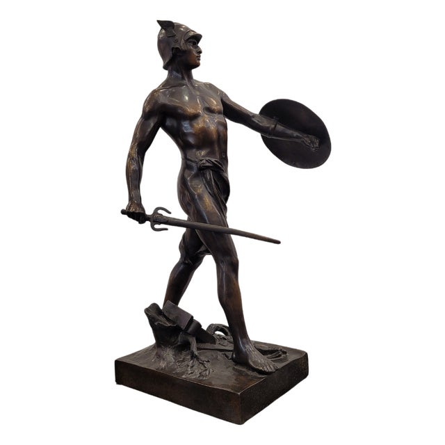 Émile Louis Picault, Sculpture of Gallic Warrior, 1800s, Bronze For Sale