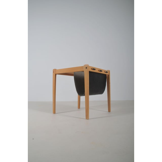 Mid-Century Modern Danish Side Table with Magazine Holder by S.P. Jensen for BRDR Furbo, 1960s For Sale - Image 3 of 9