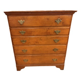 Antique Maple Chippendale Style Dresser For Sale