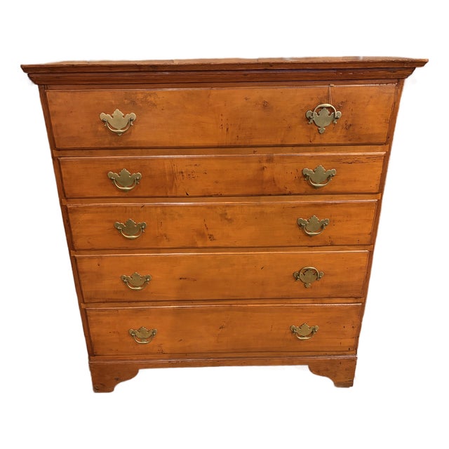 Antique Maple Chippendale Style Dresser For Sale