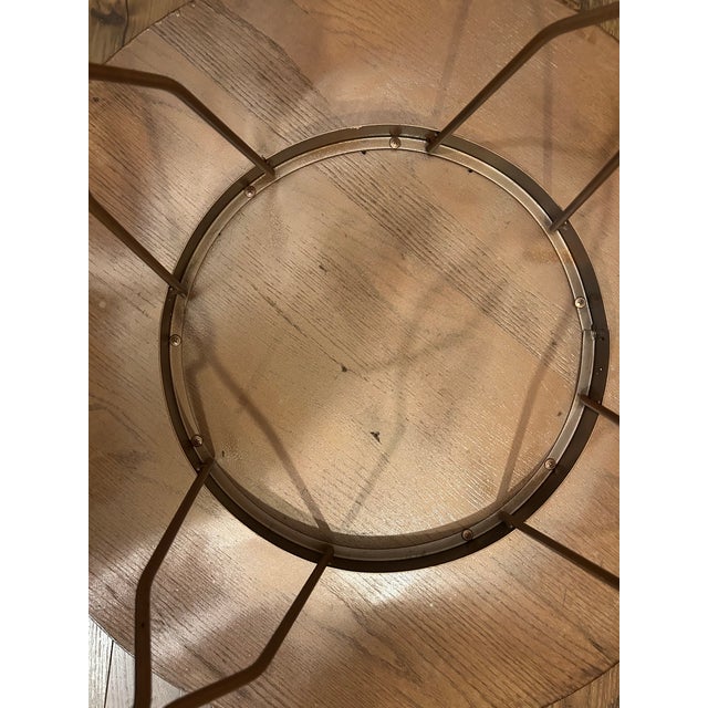 Rare Highly Collectable-Antique “Japan Finish” Industrial Copper Finish Sweetheart Design Ice Cream Parlor Set With Two Chairs For Sale - Image 15 of 18