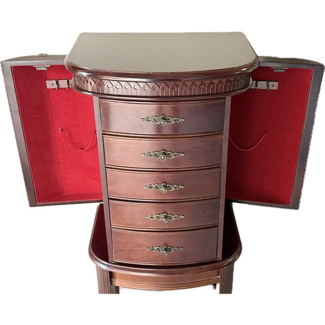 Art Deco Vintage Powell Art Deco Style Jewelry Armoire For Sale - Image 3 of 12