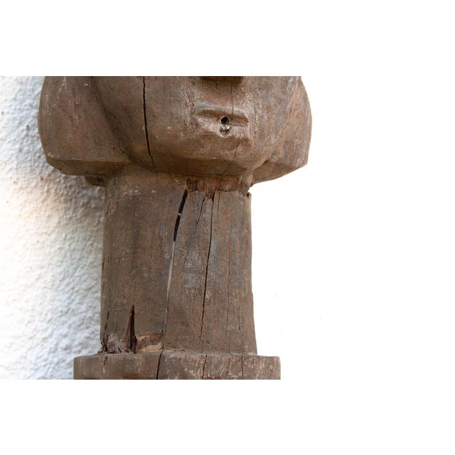 Antique 75" Tall Lobi Guardian Post For Sale - Image 4 of 10