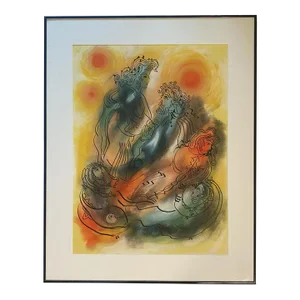 Julio De Diego 1960 "Figures and Suns" Painting
