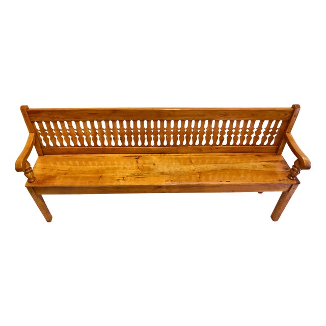 Biedermeier Bench in Cherrywood, South Germany, 1830 For Sale