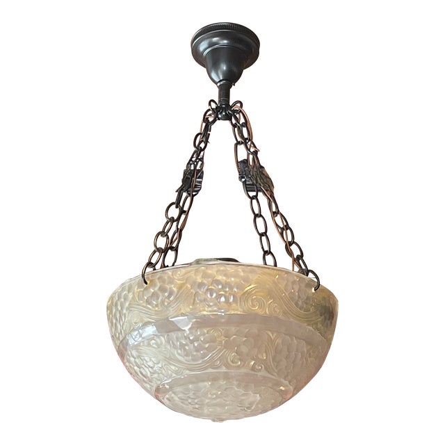 Circa 1926 R. Lalique St. Vincent Chandelier For Sale